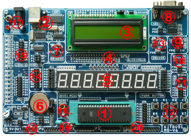 Kit 8051. Kit8051. Kit Vi Điều Khiển. Kit thí nghiệm. Kit Vi Xử Lý. Kit thực hành. Kit phát triển.