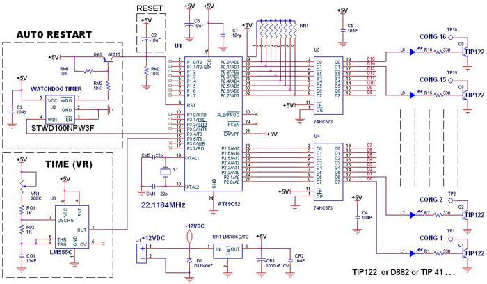 Mạch khắc phục lỗi đứng máy; Mạch Auto Restart; Mạch led quảng cáo họ 8051; Mạch led với họ 8051; Mạch Led với họ 89